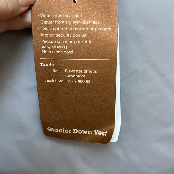 Eastern Mountain Sports Women’s Glacier Down Vest Cloud NWT Zipper Pockets Flaw - Picture 13 of 16